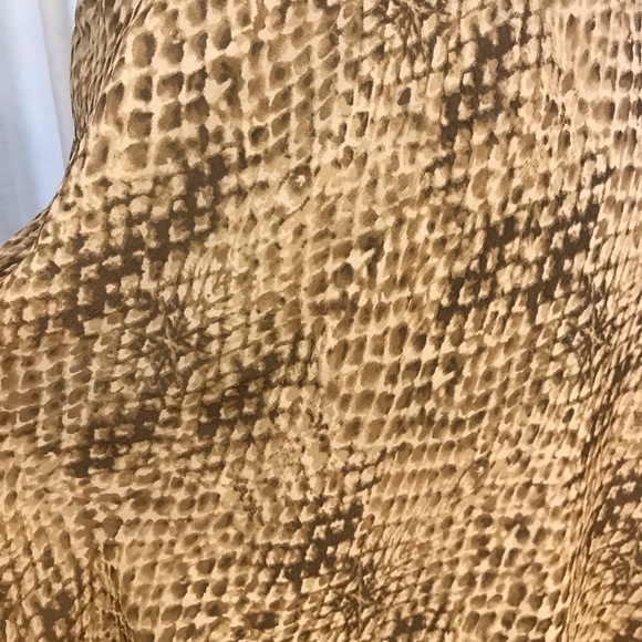 Vintage LRL 90s Swing Skirt Snake Print Petite S - Picture 6 of 9